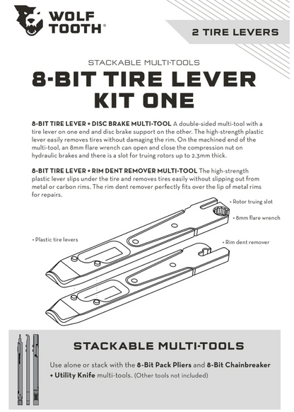 Wolf Tooth | 8 Bit Tire Lever Kit One Multi Tiil