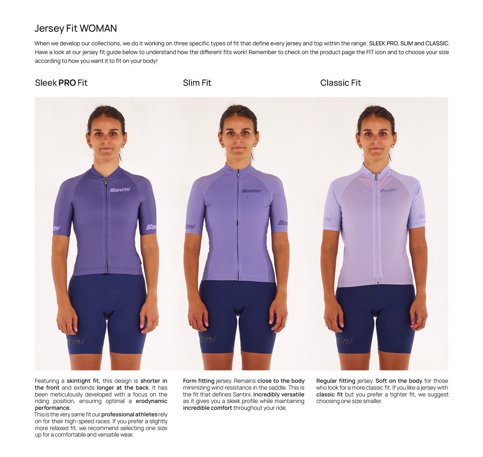 Santini Cycling sizing chart 3